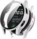 Strap-it Hard case hoesje met screenprotector van glas - geschikt voor de Samsung Galaxy Watch 7 - 40mm (zilver)