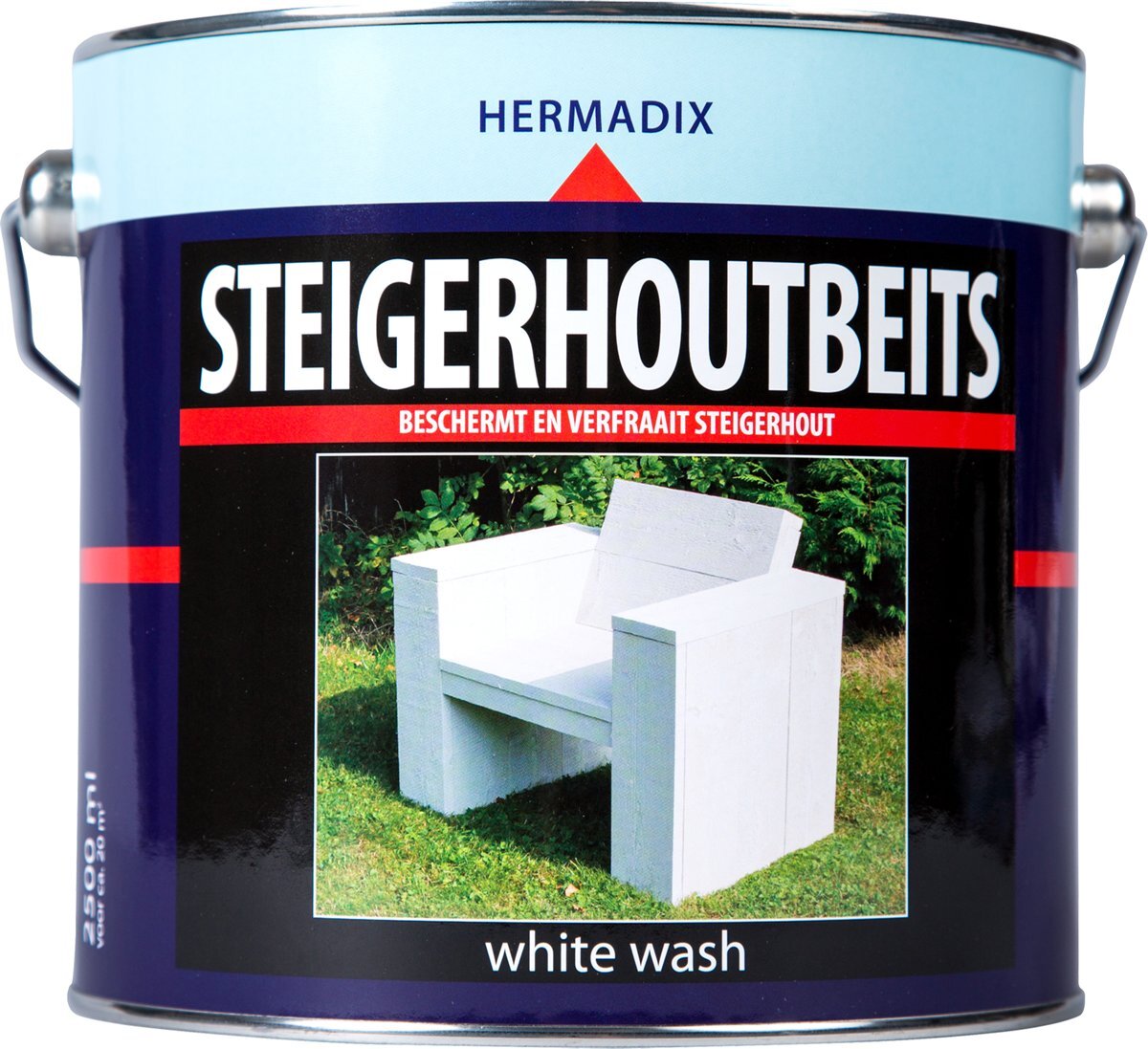 Hermadix steigerhout beits 2 5L white wash