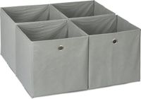 Merkloos Relaxdays Kastmand - Set van 4 - Opvouwbaar - 30x30x30 cm - Grijs