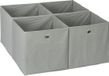Merkloos Relaxdays Kastmand - Set van 4 - Opvouwbaar - 30x30x30 cm - Grijs