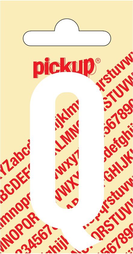 Pick-Up Pickup Plakletter Nobel Wit 120mm "Q"