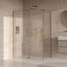 Brauer Stellar - Douchecabine met Draaideur - Helder Glas - 140x80x200 cm - Omkeerbaar - incl. Glascoating - PVD Goud Geborsteld