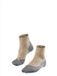 FALKE TK5 Wander Short Randonnée anti ampoules, anti transpiration chaussettes de sport en laine mérinos femme beige - Taille 41-42
