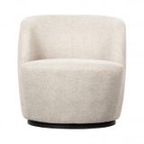 Drawer WOOOD Serra Draaifauteuil - Off White - Industrieel - 75x70x69 cm