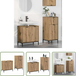Ensemble de meubles de salle de bain 2 pièces Chêne artisanal