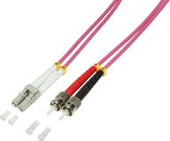 Logilink LC/ST, 5 m Glasvezel kabel OM4 Roze