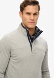 Superdry Cotton Classics Jersey Sweatshirt Met Halve Rits Heren Truien Grey Marl XXXL