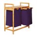 Lumaland Wasmand 60L Rechthoekig Bamboe, Katoen, Hout Paars