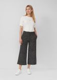 s.Oliver Broek Zwart Viscose Regular Fit