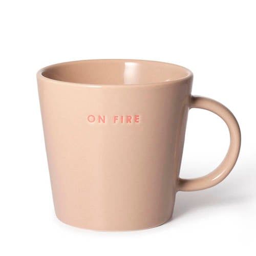 Vondels ON FIRE beige theemok (350 ml)