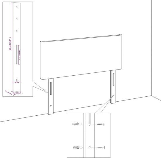 vidaXL Bedframe - zonder matras - 90x190 cm - stof - donkergrijs