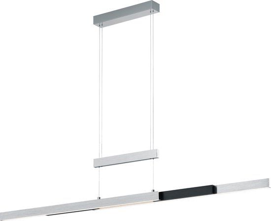 BES LED Trion Trojan Up and Down LED Hanglamp - 45W - Rechthoek - Geborsteld Zilver - Aluminium