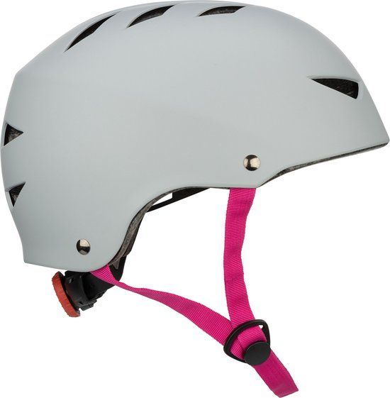Nijdam Skate Helm Stone Blush - Maat M (54-58 cm) - Grijs/Roze