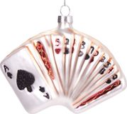 BRUBAKER Kaartspel Kerstbal van Glas - 11,5 cm