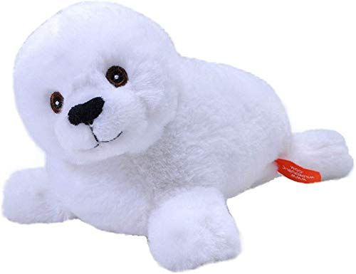 Wild Republic Ecokins Harp Seal Pup Gevuld Dier 8 Inch Pluche - Wit
