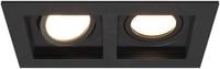 HOFTRONIC Fresno Dubbele Inbouwspot - Zwart - 2x GU10 - 4000K Neutraal wit - 8 Watt