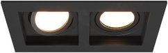 HOFTRONIC Fresno Dubbele Inbouwspot - Zwart - 2x GU10 - 4000K Neutraal wit - 8 Watt