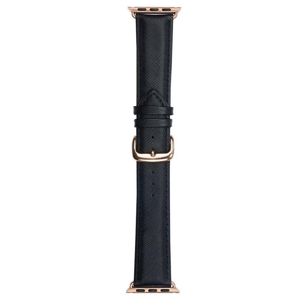 D. Bramante Madrid Apple Watch 38mm Leren Horlogeband Zwart