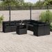 Maison Exclusive - Ensemble de jardin, 11 pièces, avec coussins, noir, en polyrotin