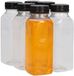 Plasticflessenshop.nl Plasticflessen.nl B.V. 6 x Sapfles Plastic 125 ml - Vierkant - PET Flessen met Dop Zwart