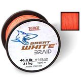 Quantum Unisex White Braid monosnoer, oranje, 0,27 mm