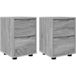 Icecat Tables De Chevet 2 Pcs Cabinet De Chevet Table De Nuit Gris Sonoma 30,5 X 30 X 43 Cm