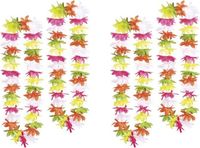 Merkloos Bloemenslinger/Hawaii krans - 8x - gekleurd - 50 cm - plastic - Hawaii thema feestje