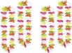 Merkloos Bloemenslinger/Hawaii krans - 8x - gekleurd - 50 cm - plastic - Hawaii thema feestje