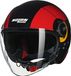 Nolan N21 Visor 06 Bicromo 350 Zwart Rood Oranje Glossy Jethelm - Maat XL