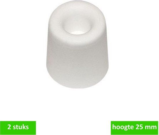 Deltafix Deurbuffer rubber 25mm wit 2st