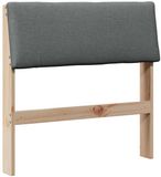vidaXL - Gestoffeerd hoofdbord - Donkergrijs - 80 cm - Massief grenenhout