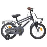 vidaXL Kinderfiets 14 Inch Donkergrijs