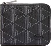 LACOSTE The Blend Compact Zip Wallet Monogram Noir Gris