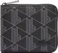 LACOSTE The Blend Compact Zip Wallet Monogram Noir Gris