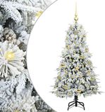 vidaXL Sapin de Noël artificiel avec 150 LED Blanc 120 cm PE et PVC
