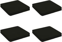 vidaXL 4-Piece Coussin d'assise VUGHT 100% Polyester Noir