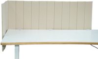 hjh OFFICE Akoestische tafelafscheiding Flexmiut Roll 160 cm, verrijdbaar met doorgestikte bekleding, beige stof
