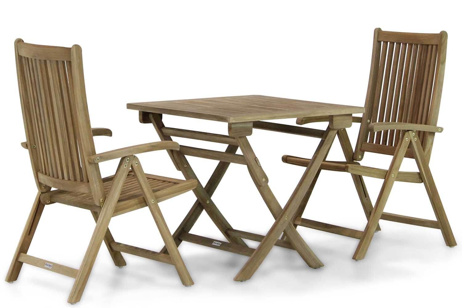 Garden Collections Canterbury/Derby 80 cm dining tuinset 3-delig inklapbaar - EAN: 7423600103163