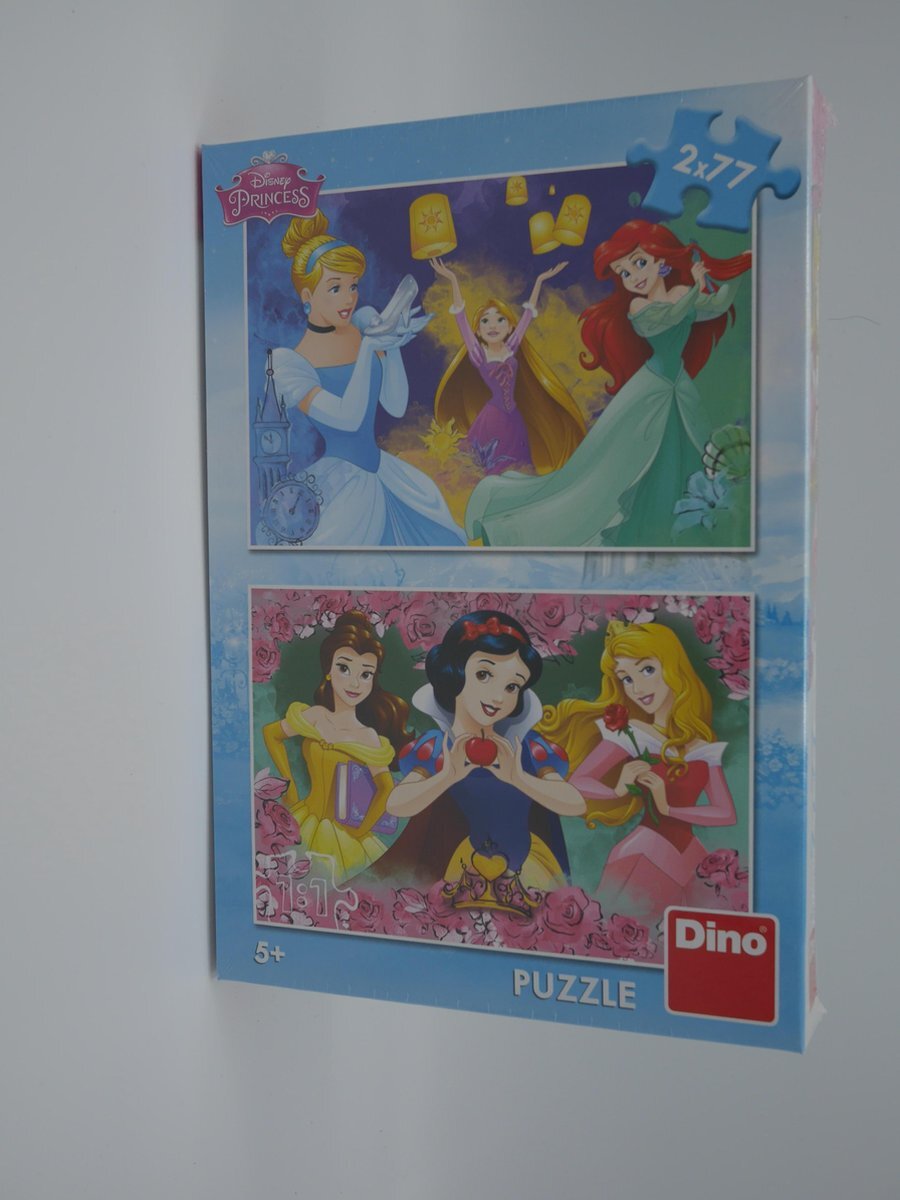 Dino Toys Disney pincess puzzel 2 puzzels van 77 stukjes