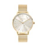 Tamaris dameshorloge – Schlichte, runde horloge voor dames 36 mm - horloge met roestvrij staal Meshband in zilver, Gold, Roségoud, Zwart, Blauw, Groen, Lila uvm, wasserfest