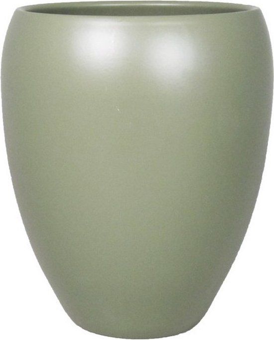Floran Modern Ceramic Vase - Army Green - 25x28cm - 7L