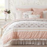 Madison Park All Season Down Alternatief Bedding, Bijpassende Shams, Bedrok, Decoratieve Kussens, Katoen, Blush 9pcs, King