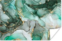 PosterMonkey Poster Goud Marmerlook - 90x60 cm