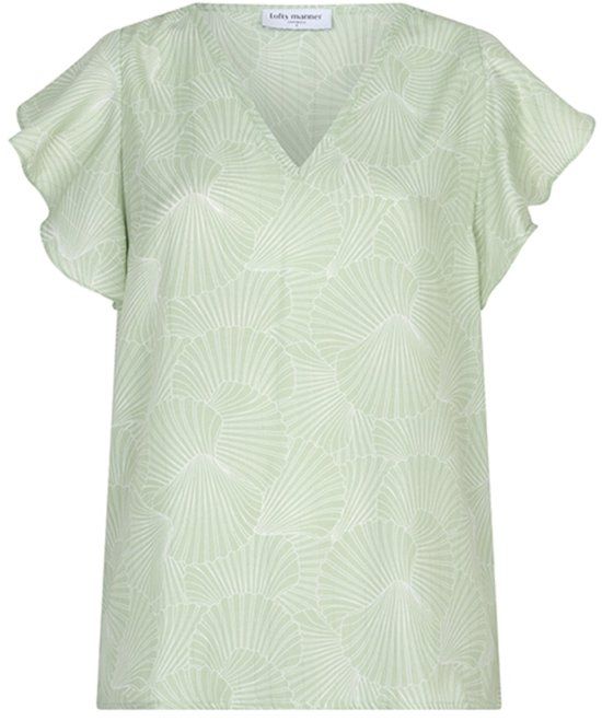 Lofty Manner Blouse Avalora RD02 446 Mint Off White Dames Maat S