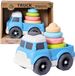 Speelgoedtopdeals - BIOplastic Donut Truck - 21 cm - Duurzaam speelgoed