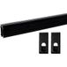 Gedotec Tube d'armoire DESIGN EDGE BLACK ovale, 30 x 18 mm, 2000 mm