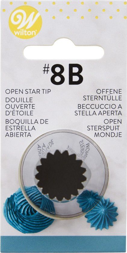 Wilton Spuitmondje - Garneerspuit #8B Open Ster - Metaal