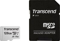 Transcend 128GB microSDXC geheugenkaart - Class 10, UHS-I, incl. SD adapter