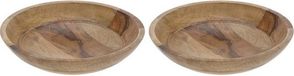 Home & Styling - 2x stuks - Fruitschaal - mangohout - 30 x 7 cm - serveerschaal