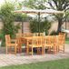 vidaXL Table de salle à manger 9 pièces Marron Bois d'acacia massif